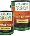 Real Deal Plant Based Wood Stain And Finish Featuring Rich Harvest Amber Tone Goes Down Super Smooth With No Harsh Chemicals Built Tough For Furniture And Outdoor Projects Packed In A Sweet Four Gallon Case.