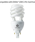 Led Replacement Bulb For 20W 2 Pin Swirl SBB Bulb B84J35 SB20 M Or SB20 M FFP 1 Pack Full Spectrum High Brightness LED Light