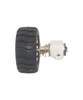 Side view of DC 12V Miniature Electric Motor Kit for DIY toy robots, featuring 42mm wheel and copper wire rotor.