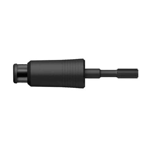 Spline To SDS Max Adapter For Rotary Hammers Converts Spline Tools To SDS Max Compatibility Universal Fit For Corded And Cordless Rotary Hammers Durable Construction DMAMXAD1010 side view black adapter
