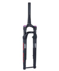 60Mm Travel Off Road Front Fork For 700C Bikes Aluminum Alloy Suspension With Air Shock And Manual Lockout Disc Brake Ready Thru Axle 12x100mm Red Beefy Build For Road And Gravel Adventures displayed vertically showing tapered tube