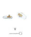 Straight Up Premium Screw In Silicone Nose Pads For Sunglasses And Glasses Universal Eyewear Replacement Hardware Gold Color, clear silicone pads with gold connectors, universal fit.