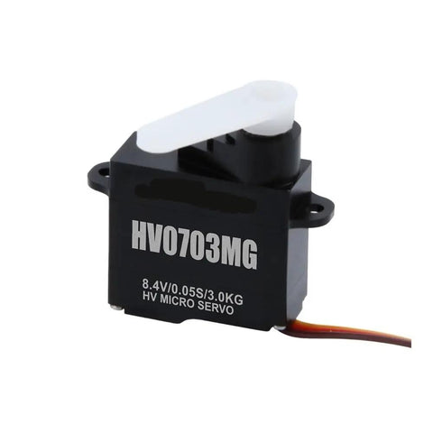 High Performance 3 Kg Digital Coreless 8.4 Volt Sleek Brushless Servo featuring metal gears for RC cars and helicopters.
