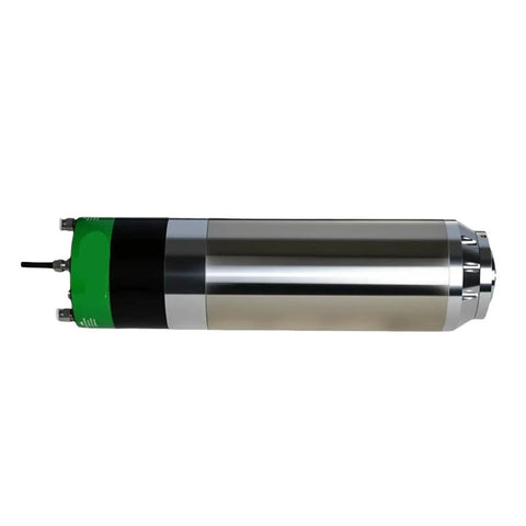 Heavy Duty HSK40E Water Cooled CNC Spindle Motor with Automatic Tool Change, sleek design and efficient for garage use.