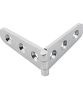 8 Piece 30x152mm Door Strap Hinges Set In Marine Grade 316 Stainless Steel With Six Hole Mounting, Mirror Polished Finish