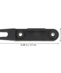 Black rooftop cargo carrier bolt mounting fitting and roof rack clamp, heavy-duty all-weather use, dimensions 17 cm by 3.5 cm.
