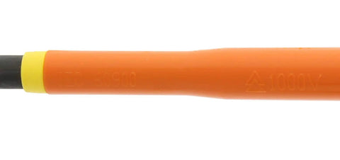 Top Shelf Insulated Screwdriver Set Two Piece Heavy Duty Voltage Rated Electrician Tools Featuring Four Inch Shafts with 1000V rating.