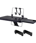 Foldable Steering Wheel Desk For Tesla Cybertruck With Expandable Dual Surface Laptop Stand And Smooth Slide Out Tray, black design