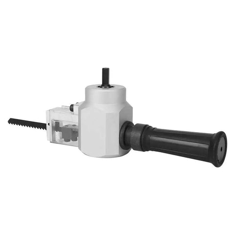 Double Head Sheet Metal Nibbler Attachment For Electric Cutter with saw blade and handle for versatile cutting of metal and wood.