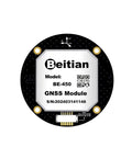 Top view of Flight Control GNSS Module With NEO M9N, Pixhawk Compatible GPS GLONASS, showing model BE-450 label and connectors.