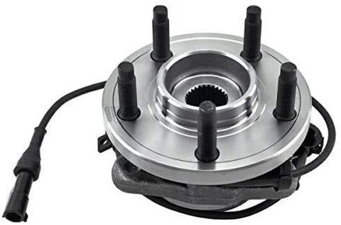 Front Wheel Hub Bearing Assembly With ABS 5 Lug For Ford Explorer 1995 To 2001 4WD AWD, shown with 5 studs and ABS wiring