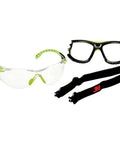 Slick Low Profile Safety Glasses With Adjustable Headband For Industrial Jobs Hella Durable Kickass Impact Protection And Smooth Green Black Frames.