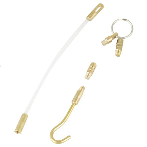 Super Cool 10 Pack 4mm Fiberglass Fish Tape Rods With Solid Brass Connectors For Easy Pulling Wire Through Walls Attics And Ceilings Without A Hassle. 4mm fiberglass rod with brass connectors and hook, shown with threaded ends