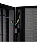 Side Panel for SR42UB Rack Enclosure With Key Lock Latch Black showcasing internal lock and hinges