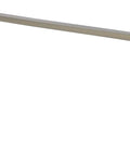 High Rise Gooseneck Shower Arm And Flange 16 Inch Solid Brass With PVD Brushed Nickel Finish, Square Design, Wall Mount Extension, Side View