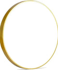 24 Inch Gold Round LED Flush Mount Ceiling Light With Three Color Temperatures 3000K 4000K 5000K 40W Modern Fixture