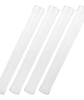 White Plastic Mailing Tubes With Caps 4 Pack 3.5x31 Cm Straight Tubes for versatile use, shown lined up with caps