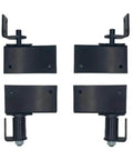 Heavy Duty Gravity Double Action Pivot Door Hinge With Box Clamps for saloon and cafe doors, black finish, 50 lb capacity