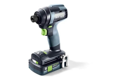 Kickass Cordless Impact Drill And Driver With Brushless EC-TEC Motor 18V System showing handle and battery pack side view.