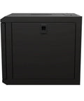 Front view of 6U 10 Inch Network Server Cabinet With Perforated Door In Black, Wall Mountable IT Rack, showing closed front panel.