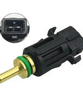 Hella Durable Coolant Temperature Sensor In Lower Radiator Hose Straight Swap Compatible With BMW E46 E90 E39 E87 E60 F10, detailed connector view.