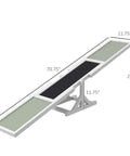 71 Inch Dog Agility Seesaw Outdoor Training Platform With Color Marked Zones Slip Resistant Wood Construction Ideal For Beginners To Pros Backyard Obstacle Course Toy For Exercise And Confidence Building White