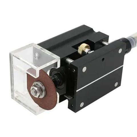 Portable Pneumatic Air Die Grinder With 30000 Rpm Motor And 50mm Cutting Wheel Includes Seven Foot Coiled Hose close-up of grinding wheel.