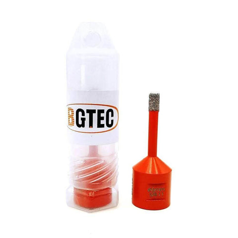 BGTEC 2-piece diamond hole saw drill bit set, 6 mm (1/4"), 5/8-11 thread, red bit with clear case