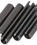 Roll Pins Set 1/16 Inch Diameter and 7/16 Inch Long, Spring Pins and Tension Pins, 20 Pack, Heat Treated Spring Steel With Black Finish