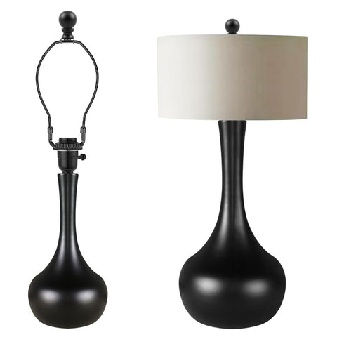 Two Pack Black Lamp Finials With Metal Knob Tops For Lampshades Screw Cap Nut Style Durable Die Cast Aluminum Minimalist Globe Design Decorative Replacement For DIY Table Or Floor Lamps on lamp set