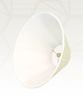 Eggshell Silk Empire Lamp Shade With Side Pleats, 6 By 18 By 11.5 Inches, interior view showing premium lining