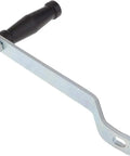 Boat Trailer Winch Handle Replacement Sturdy Crank for Marine Trailers with black grip, metallic arm, side view
