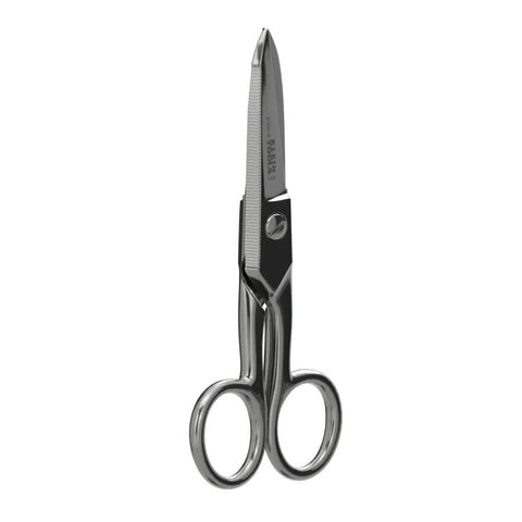 Electrician Scissors For Heavy Duty Cutting And Low Voltage Work, 5.25-Inch Compact Snips With Tough Tempered Steel And Nickel Plating