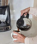 Heat N Brew 10 Cup Programmable Coffee Maker With Stainless Steel Finish, Even Brew Showerhead For Even Extraction in use