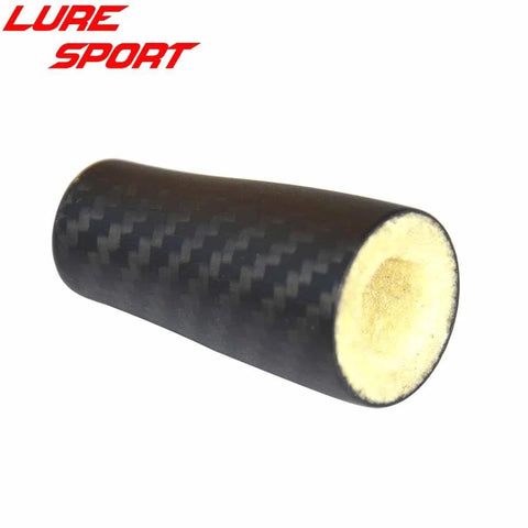 Close-up of 2Pcs 53mm 3K Woven Carbon Taper Grip Handle With PU Inside For Rod Building Component And DIY Rod Repair ID12mm.