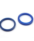 Two blue hydraulic cylinder seal rings for log splitter rebuild kit; fits 4.5 in bore.