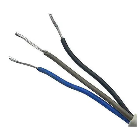 Close-up of stripped sensor wires for 1-25mm Detection Range Proximity Sensor Switch M30 Capacitance Type PNP NC For Heavy Duty Industrial Automation DC 6-36V 300mA Easy Mount Workhorse Sensor Module For Machinery And Robotics.