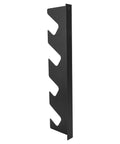 Top Shelf Heavy Iron Shovel And Rake Holder Wall Mounted Shed Tool Rack Rust Proof Open Design with slots for organizing tools.