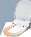 Smart Automatic Toilet Seat Cover Dispenser With Heated Roll Replacement For Modern Bathrooms Hygienic White Design, showing the heated roll mechanism.