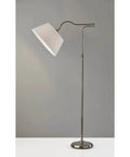 Rodeo Floor Lamp With Swing Arm 60 Inch Tall Dope Antique Pewter Finish Adjustable Shade With Locking Joint 180 Degree Swing
