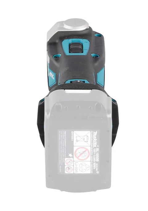 Cordless 18V Li-Ion Brushless Oscillating Multi-Tool For Dope Cuts And Gnarly Sanding, top view, soft start, no battery