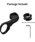 Package contents of Out Front Bike Computer Mount For Garmin Edge GPS Devices 25.4mm And 31.8mm Bar Clamp with spacer and tool.