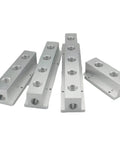 One Quarter Inch BSPP Female Aluminum T Shape Pneumatic Air Manifold Block Splitter Four To Twelve Port For Quick Air Line Distribution