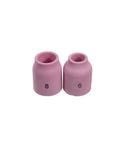 Ceramic nozzles numbered 8 and 6 from Gas Lens Collet Body Kit For TIG Welding Torches 3/32in 2.4mm, 10pc Consumables Set