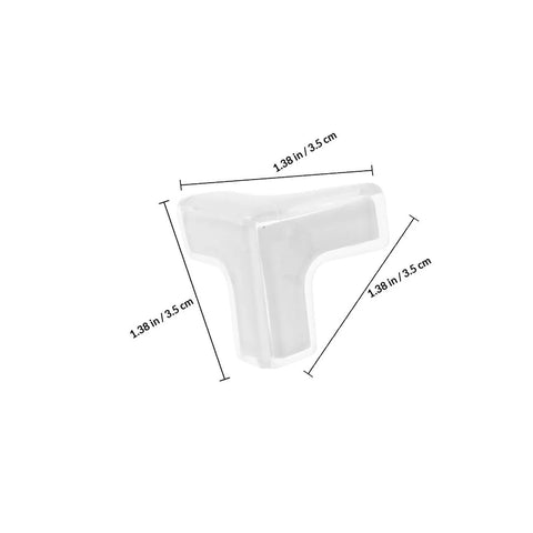 20 Pcs PVC Corner Protectors For Furniture Edge Safety Guards For Tables And Chairs Soft Clear Bumpers with dimensions
