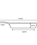 Side view dimensions of Square Cast Iron Grill Pan 10.5 Inches Preseasoned Square Skillet With Ridged Grill Surface For Burger Searing.