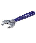 6 Inch Adjustable Wrench With Slimmer 40 Percent Jaws And A High Polish Chrome Finish, laid flat on white background