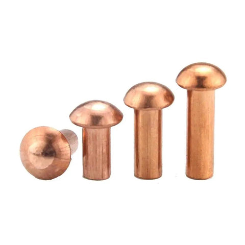 Top Shelf Genuine Red Copper Half Round Head Solid Rivets And Threaded Screws Build Your Rig With Knockout Durability For Serious Projects And Slick Fits
