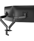 Height Adjustable monitor arm showcasing ergonomic support for tall desk monitor riser, enhancing workspace comfort.