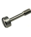 Top Shelf Stainless Steel Round Slotted Captive Screw 4-40 Thread By 3/8 Inch Long profile showing round slotted head and thread.